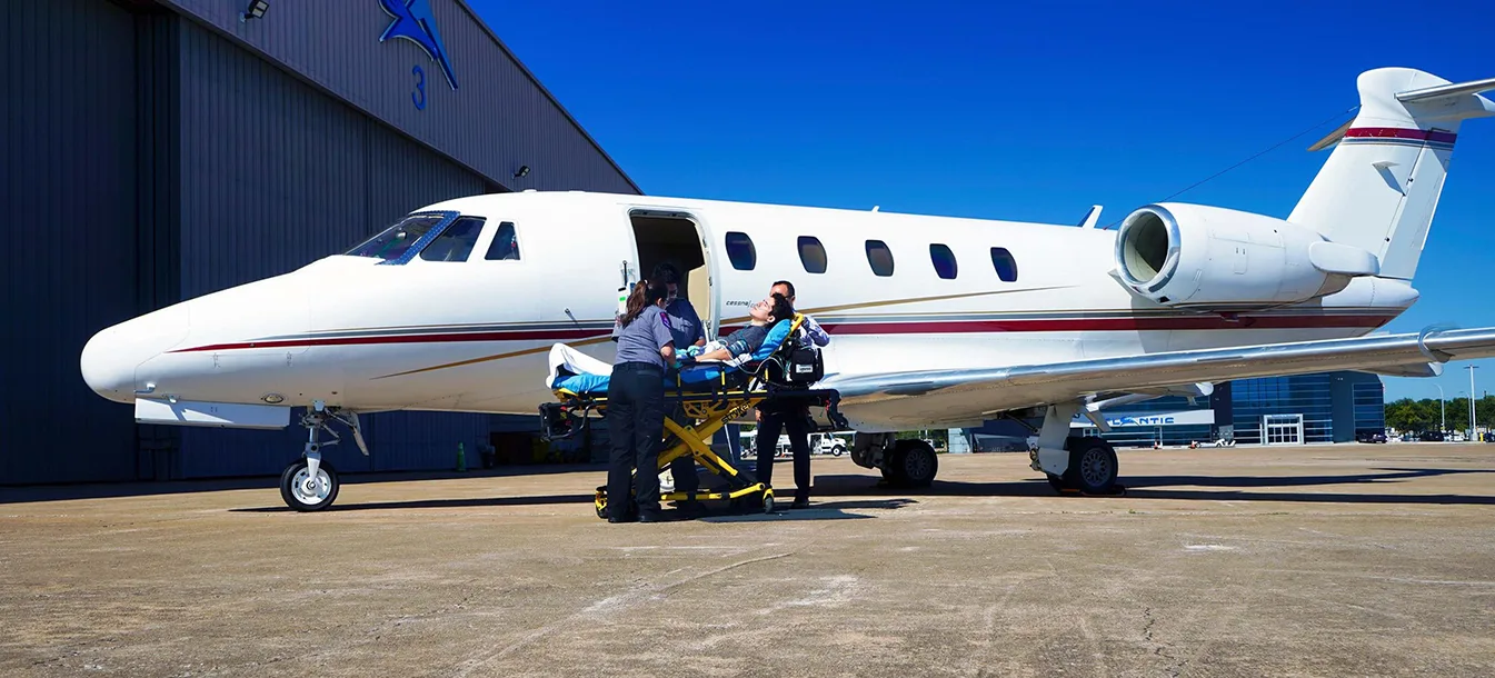 International Air Ambulance - Air Medical Transport Fixed-wing air ambulance used for international air ambulance transport